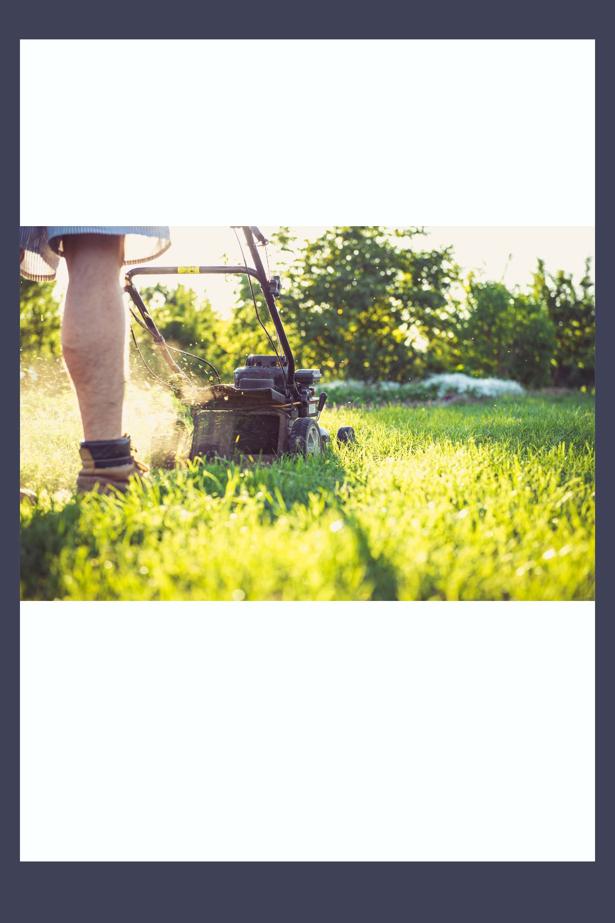 child mowing lawn. 